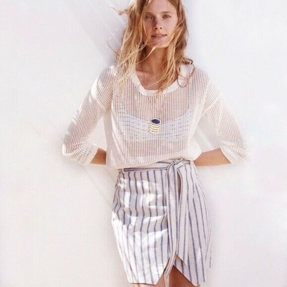 Madewell Northshore Open Knit Pullover Sweater
